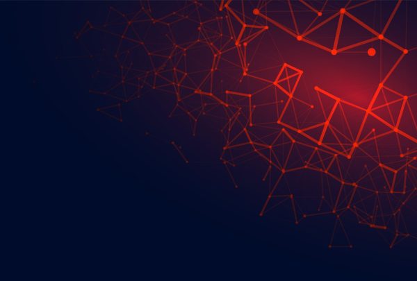 abstract and shiny futuristic sci fi tech background in geometric style vector