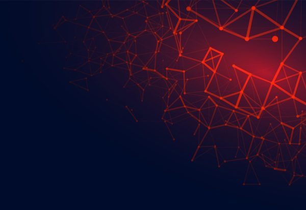 abstract and shiny futuristic sci fi tech background in geometric style vector