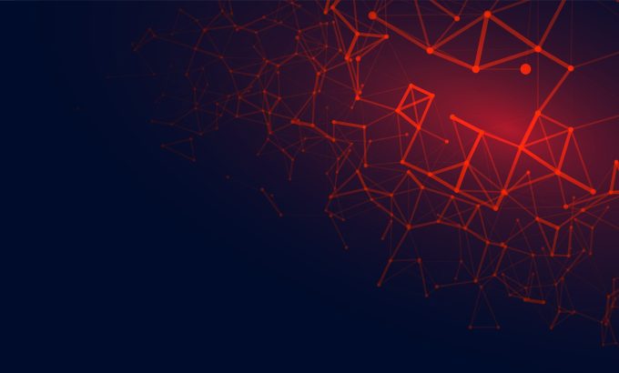 abstract and shiny futuristic sci fi tech background in geometric style vector